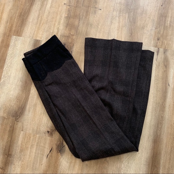 Anthropologie Pants - Anthropologie Elevenses Grey Lace Slacks Size 4